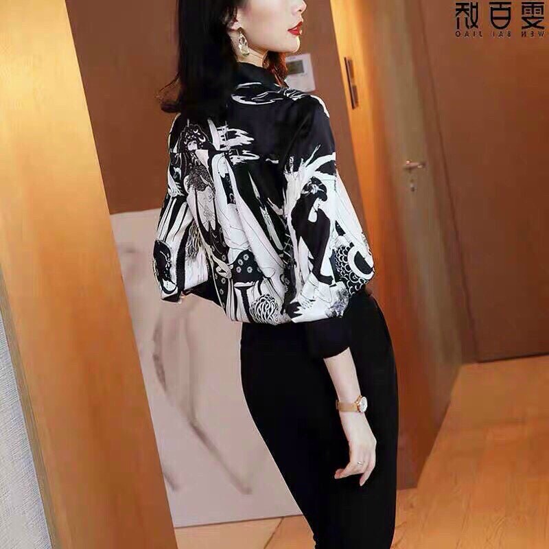 ÁO SM Lụa Họa Tiết Rằn Ri - SM69